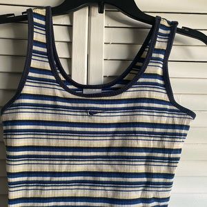 Nike cropped workout too striped size small